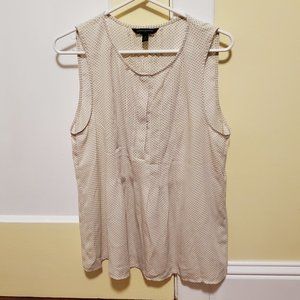 Banana Republic White Polka Dot Shirt